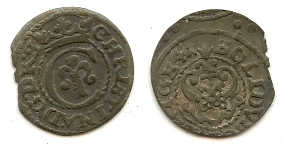 Silver solidus of Christina (1632-54), 1641, Livonia under Swedish rule