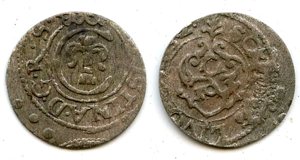 Silver solidus (shilling) of Christina (1632-1654), Livonia under Swedish rule