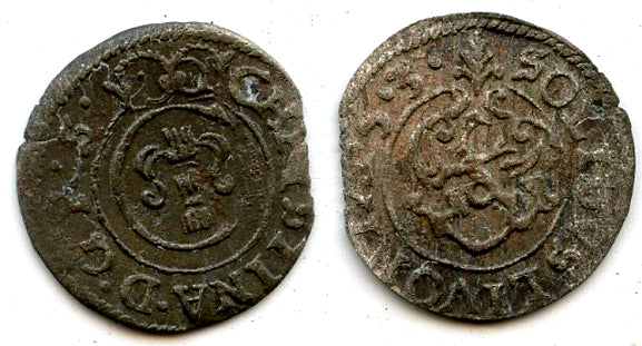 Silver solidus of Christina (1632-1654), 1653, Livonia under Swedish rule