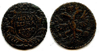 Copper 1 Polushka of Anna Ioannovna (1730-1740), 1730, Russia
