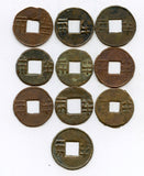 Lot of 10 various bronze ban-liang cash, Western Han, 200-100 BC, China