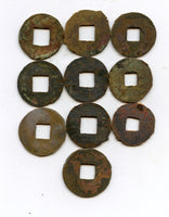 Lot of 10 various bronze ban-liang cash, Western Han, 200-100 BC, China