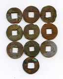 Lot of 10 various bronze ban-liang cash, Western Han, 200-100 BC, China