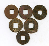 Lot of 6 various bronze ban-liang cash, Western Han, 200-100 BC, China