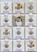 12 lead coins of the Ishvakus, 200-300 CE, Ancient India