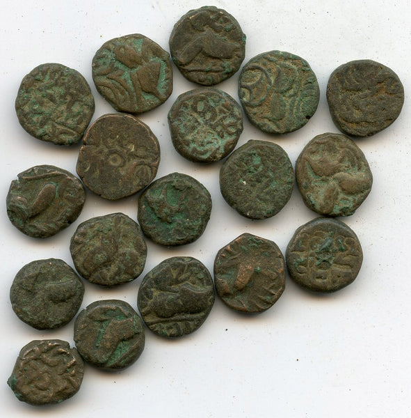 Lot of 18 various horseman jitals, 1100-1200's, Kangra Kingdom