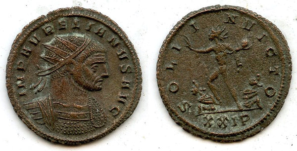 Antoninianus of Aurelian (270-275 CE), Serdica, Roman Empire - SOLI INVICTO type