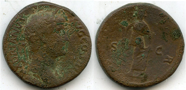 Large bronze sestertius of Hadrian (117-138 CE), Rome mint, Roman Empire