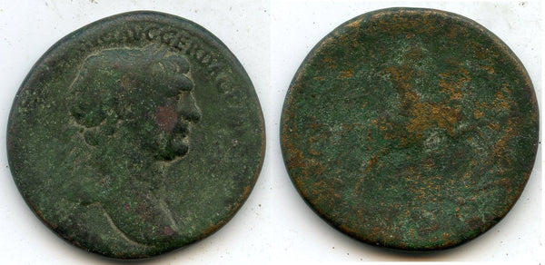 Bronze sestertius of Trajan (98-117 CE), Rome mint, Roman Empire