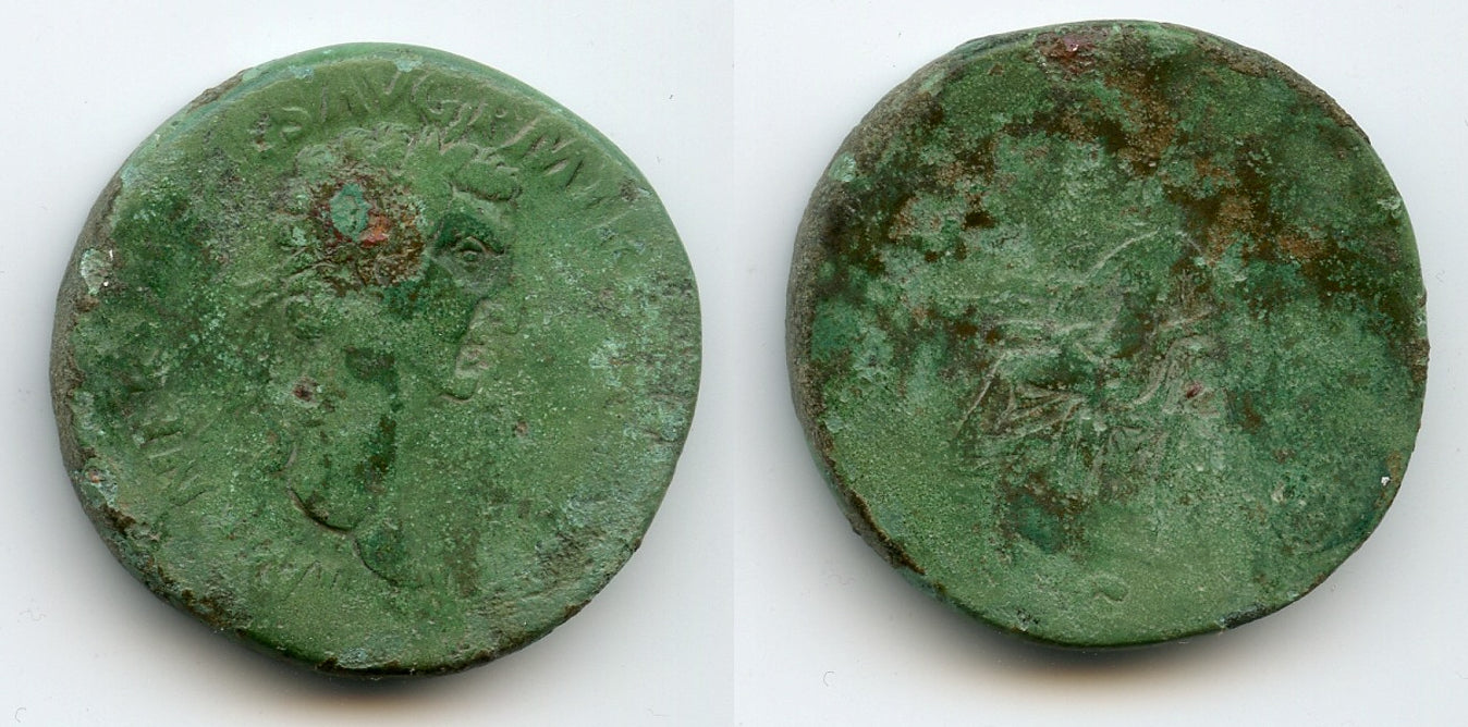 AE sestertius of Nerva (96-98 CE), Rome, Roman Empire – NumisMall