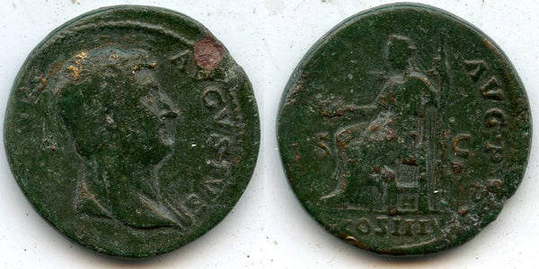 Bronze as of Hadrian (117-138 CE), Rome mint, Roman Empire (RIC 727)