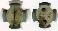 Certified bone cowrie coin - earliest coinage of China! W.Zhou (1046-771 BC) H#1.2v
