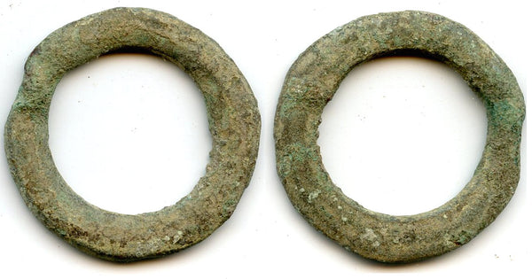 Authentic AE21 ancient Celtic ring money from Hungary, ca.800-500 BC