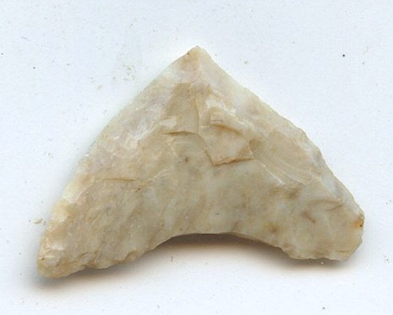 Chert standart fishtail triangle point, North Africa,  late Neolithic period, ca.3000 BC