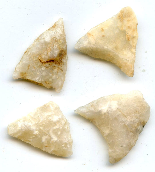 Lot of 4 various stone arrowheads, North Africa, Neolithic period, c.5000-3000 BC