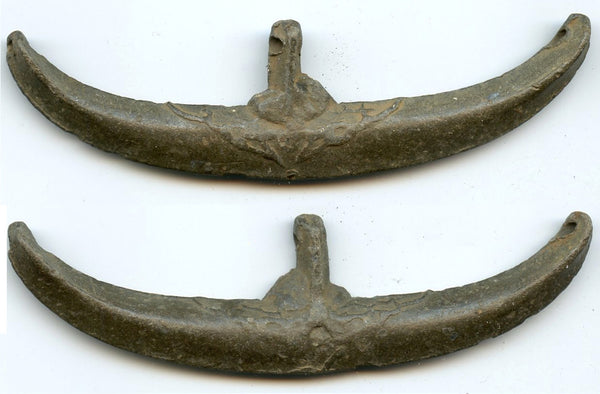 Large decorated tin boat money, Java, Majapahits?, Indonesia, c.1000/1600s