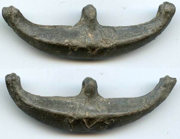 Scarce small tin boat-money, c.1400-1700s, primitive coinage of Malaysia