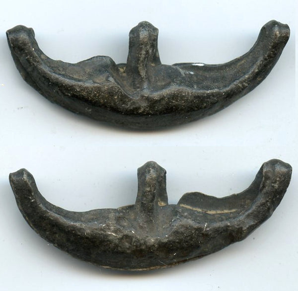 Scarce small tin boat-money, c.1400-1700s, primitive coinage of Malaysia