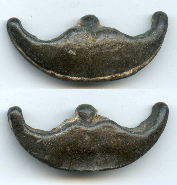 Scarce small tin boat-money w/o decorations, c.1400-1700s, Malaysia