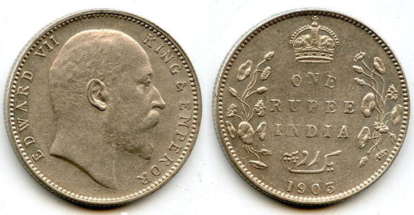 Silver rupee in the name of Edward VII, 1903, British India