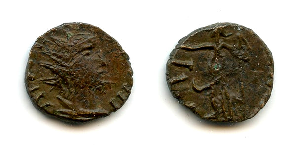 Ancient barbarous antoninianus of Tetricus I, c.270-280 AD, Pax, Gallo-Roman Empire