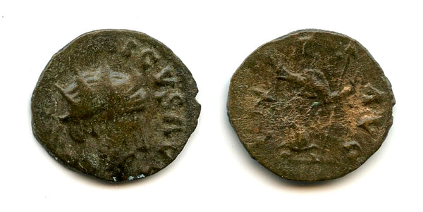 Ancient barbarous antoninianus of Tetricus I, c.270-280 AD, Pax, Gallo-Roman Empire