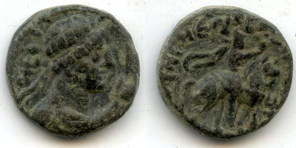 AE tetradrachm (6 rays), Soter Megas (c.80-100 AD), Taxila mint, Kushan Empire