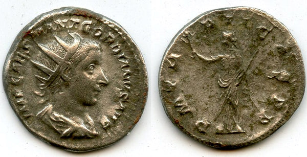 Silver antoninianus of Gordian III (238-244 AD), Roman Empire (RIC 17)