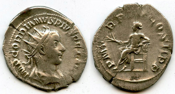 Silver antoninianus of Gordian III (238-244 AD), Roman Empire (RIC 89)