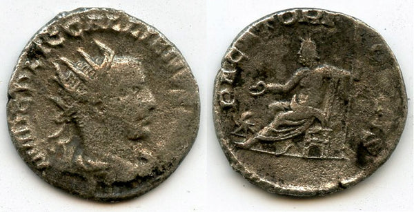 Silver antoninianus of Gallienus (253-268), Viminacium, Roman Empire - PACATORI ORBIS