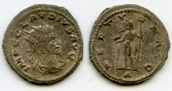 NEPTVN silvered antoninianus of Claudius II (268-270 AD), Antioch, Roman Empire