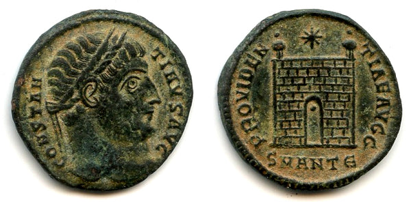 Nice camp-gate follis of Constantine the Great (307-337 AD), Antioch mint