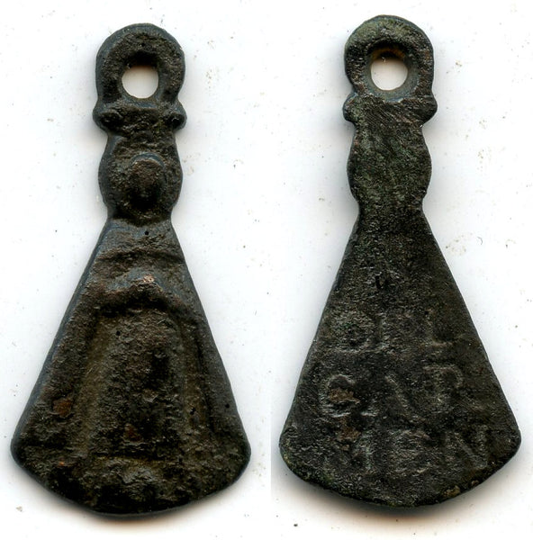 Votive pendant of St. Mary, inscribed on the back, c.15th-16th century, Spain