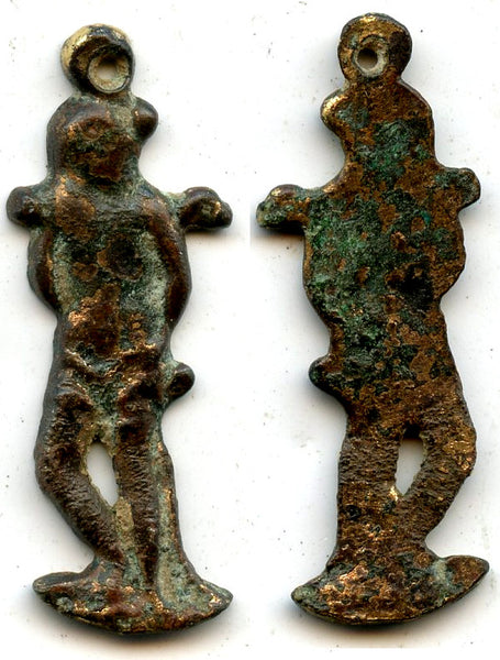 Very nice votive pendant, Jesus carrying cross, c.15th-16th century, Spain