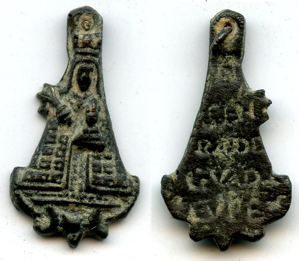 Votive pendant of St. Mary, inscribed on the back, c.15th-16th century, Spain