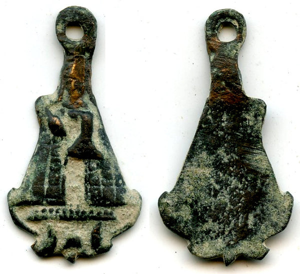 Very nice votive pendant of St. Mary, c.15th-16th century, Spain