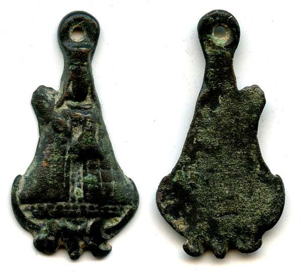 Very nice votive pendant of St. Mary, c.15th-16th century, Spain
