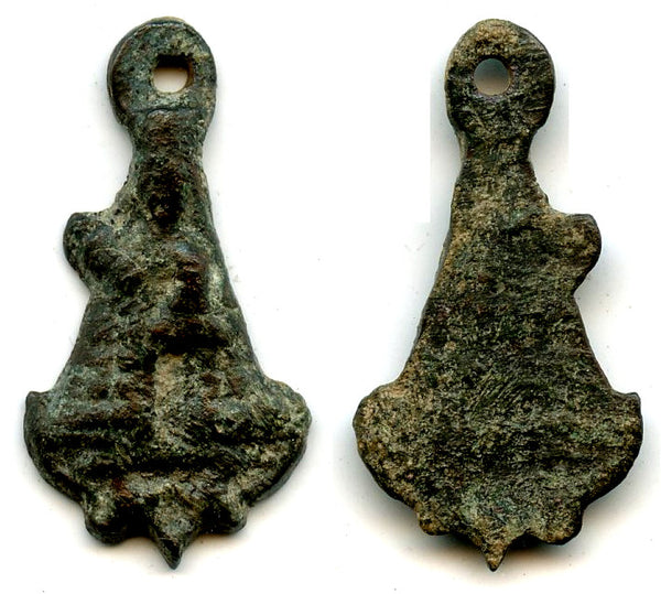 Very nice votive pendant of St. Mary, c.15th-16th century, Spain
