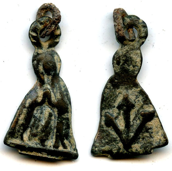 Very nice votive pendant of St. Mary, c.15th-16th century, Spain