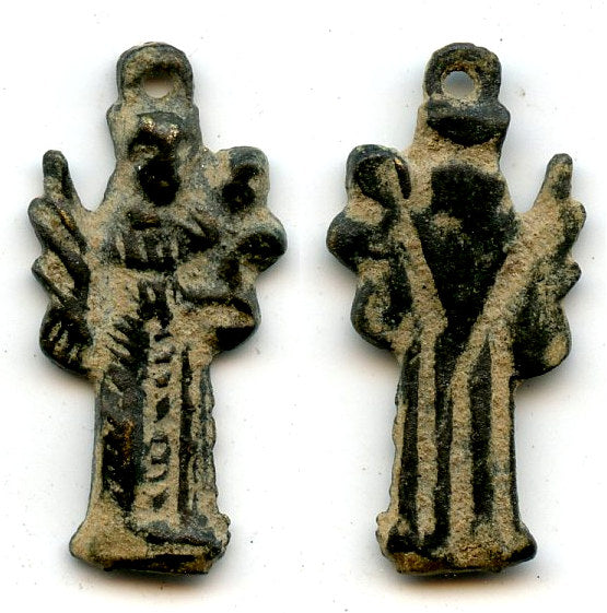 Very nice votive pendant of St. Mary, c.15th-16th century, Spain