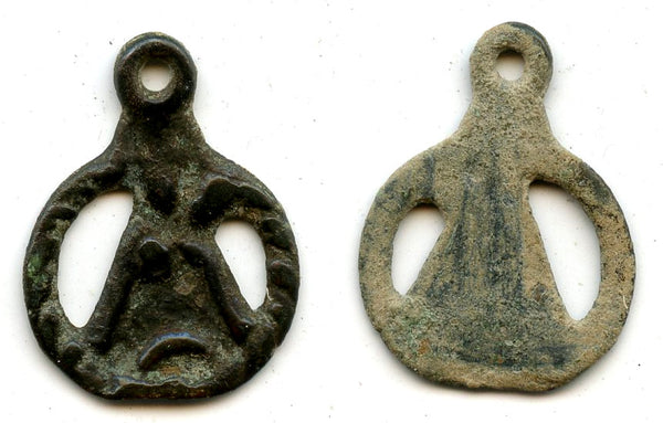 Very nice votive pendant of St. Mary, c.15th-16th century, Spain