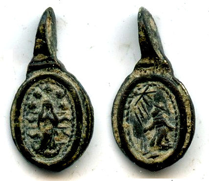Very nice votive pendant of St. Mary, c.15th-16th century, Spain