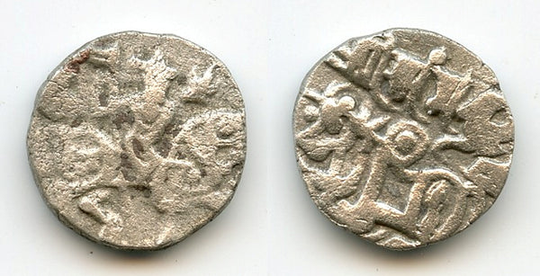 Late silver jital from Punjab/Gandhara, Kabulshahi, mid-1000s AD (Tye#32)