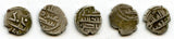 Lot of 5 nice silver dammas, late 900s CE, Habbarid Amirs of Sind