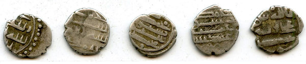 Lot of 5 nice silver dammas, late 900s CE, Habbarid Amirs of Sind