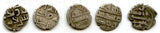 Lot of 5 nice silver dammas, late 900s CE, Habbarid Amirs of Sind