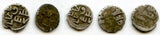 Lot of 5 nice silver dammas, late 900s CE, Habbarid Amirs of Sind
