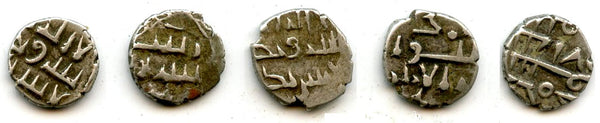 Lot of 5 nice silver dammas, late 900s CE, Habbarid Amirs of Sind