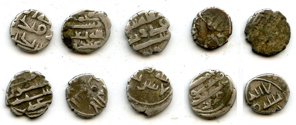 Lot of 10 nice silver dammas, late 900s CE, Habbarid Amirs of Sind