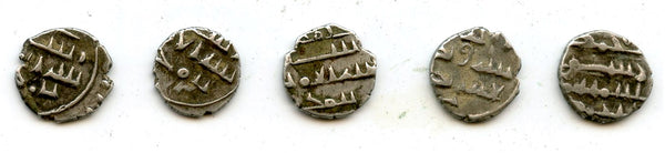 Lot of 5 nice silver dammas, late 900s CE, Habbarid Amirs of Sind